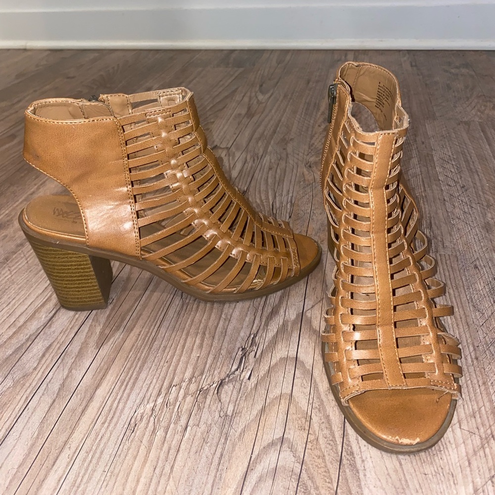 Mossimo Supply Co. Caged Brown Heels
